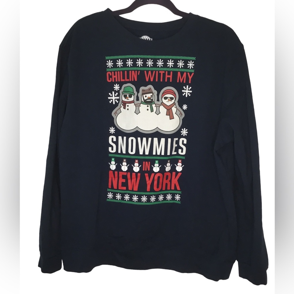 Chillin With My Snowbies in New York Sweatshirt by Home Free - Size XL- EUC